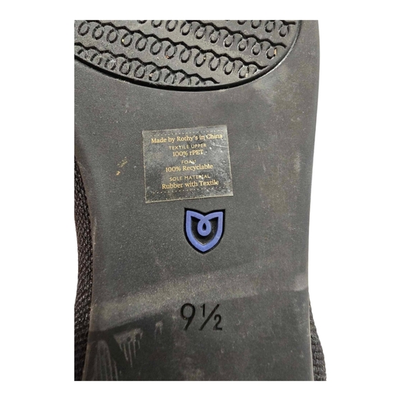 Rothy's Womens The Point Shoes Black Solid Knit Ballet Flats SZ 9.5 - Picture 10 of 10